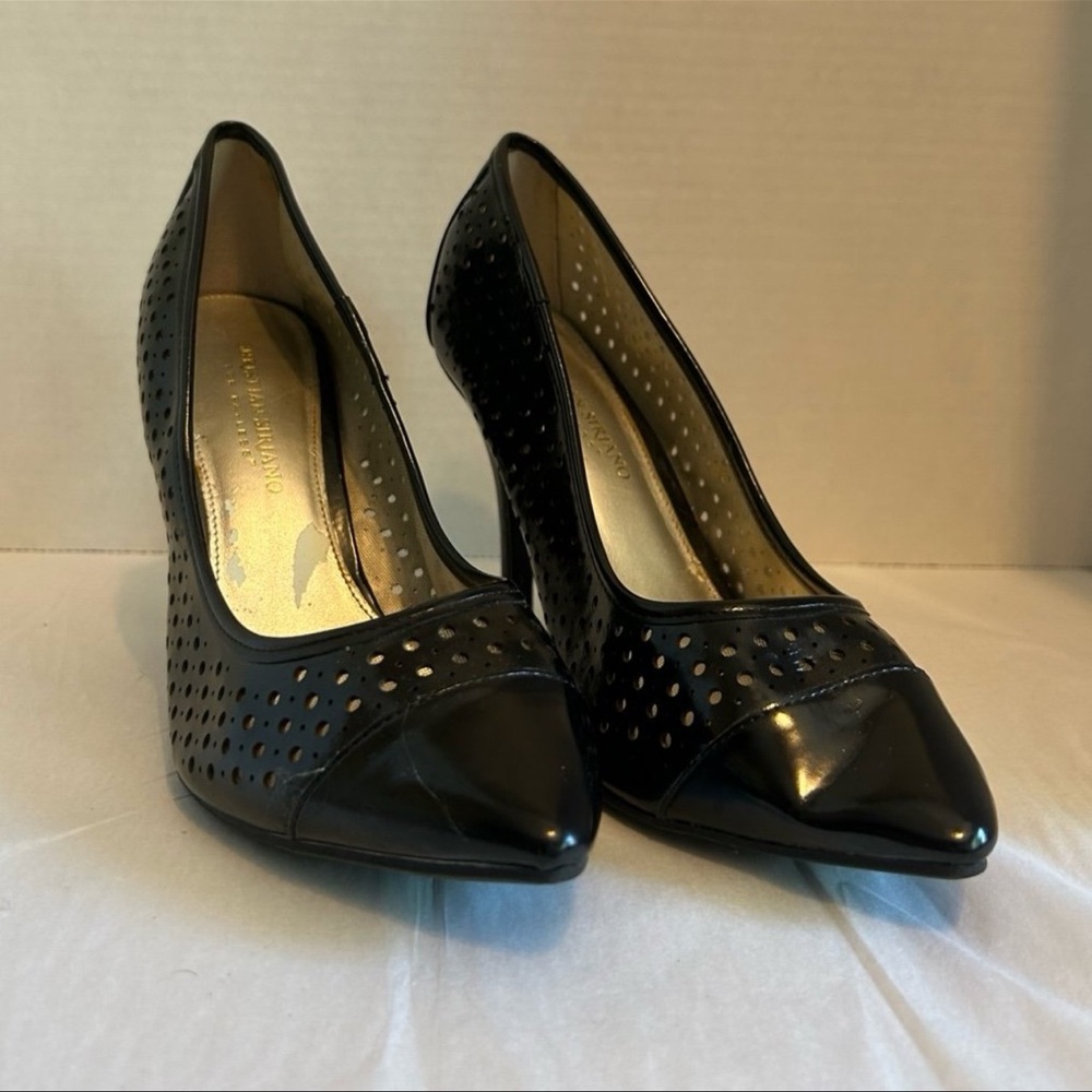 Christian Siriano‎ Black Perforated Heels